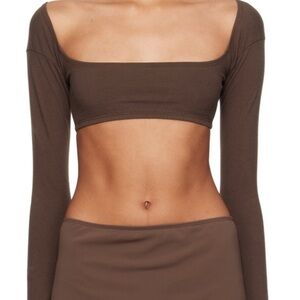 El Tigre/ Chiquito crop top from Gil Rodriguez in chocolate Small
